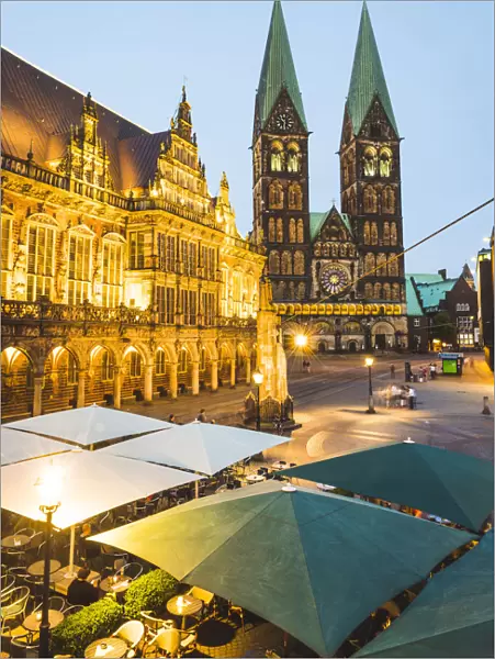 Bremen, Bremen State, Germany. Town Hall and St