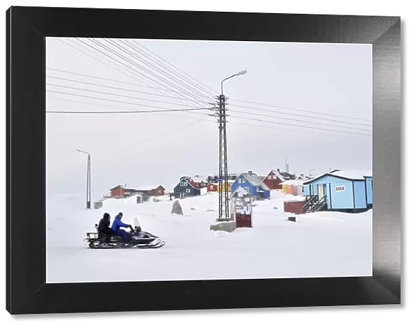 Snowmobiling, Qeqertarsuaq, Disko Island, Greenland