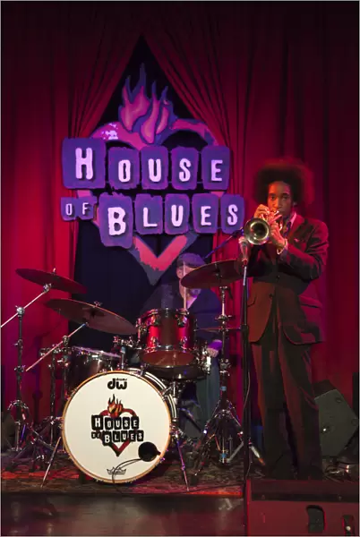 USA, Illinois, Chicago. Band performing at the House of Blues