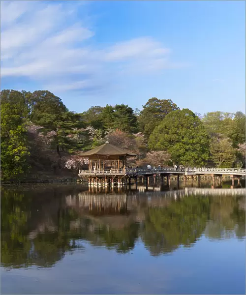 Ukimido pavilion in Nara Park, Nara, Kansai, Japan