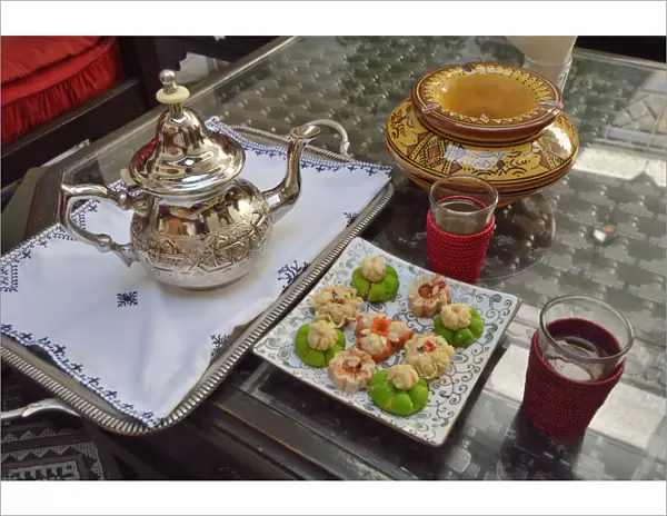 Mint Tea and cakes, Marrakech, Morocco