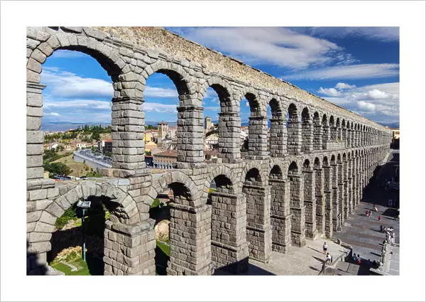 Roman aqueduct bridge, Segovia, Castile and Leon, Spain