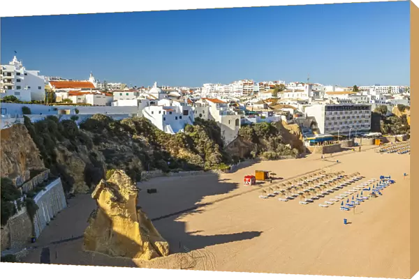View over the beach in Albufeira, Algarve, Portugal