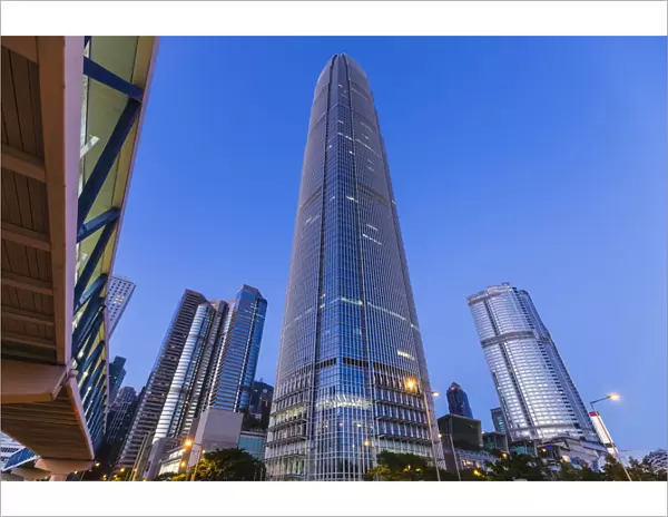 China, Hong Kong, City Skyline and International Finance Centre Building (IFC)