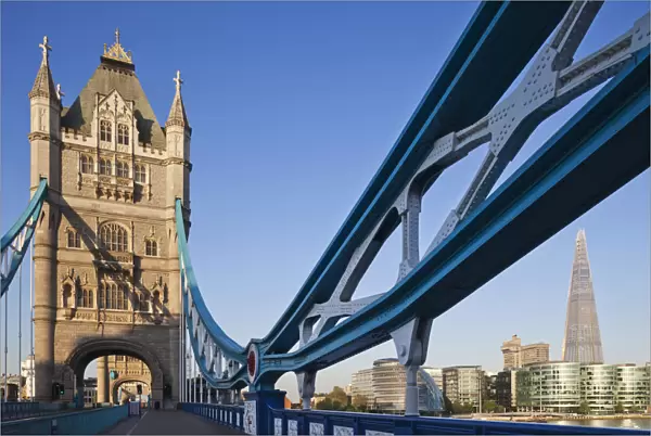 England, London, Southwark, Tower Bridge and The Shard