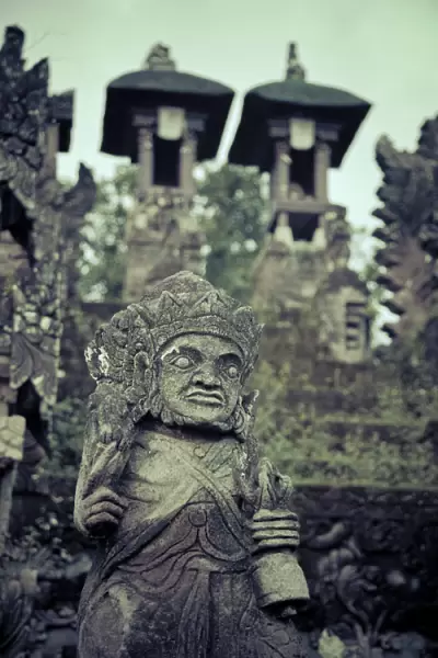 Indonesia, Bali, North Coast, Sangsit, carvings at Pura Beji Temple, dedicated to