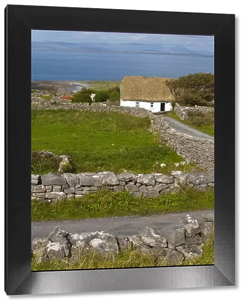 Traditional Thatched Roof Cottage, Inishmore, Aran Islands, Co. Galway, Ireland