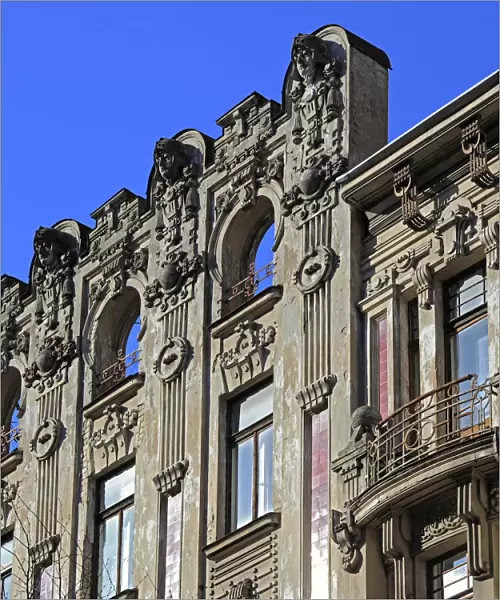 Art Nouveau house, Albert Street, Riga, Latvia