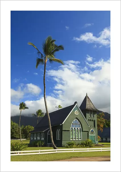 USA, Hawaii, Kauai, Hanalei, Waioli Huiia Church