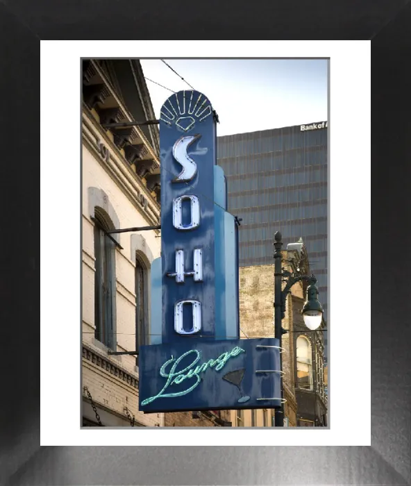 Framed Print : Austin's Historic Sixth Street Print, Texas Framed Print : Austin's Historic Sixth Street Print, Texas