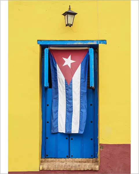 Cuban Flag in Trinidad, Sancti Spiritus Province, Cuba