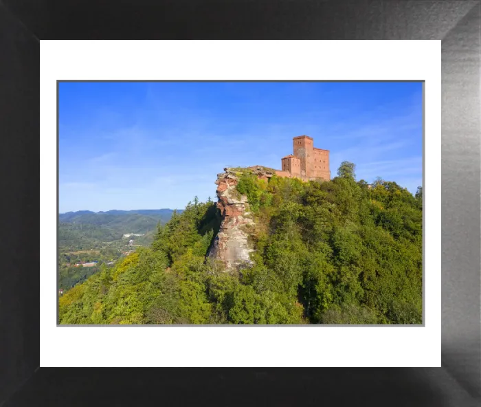 Framed Print : Aerial View of Trifels Castle Print, Germany Framed Print : Aerial View of Trifels Castle Print, Germany