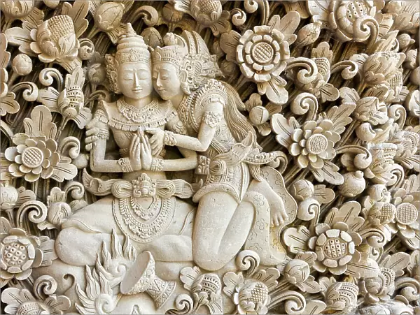 Indonesia, Bali, stone relief, Rama & Sita