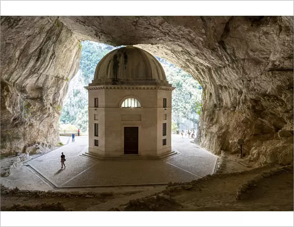Valadier Temple in a cave, Marche region, Central Italy. (MR)