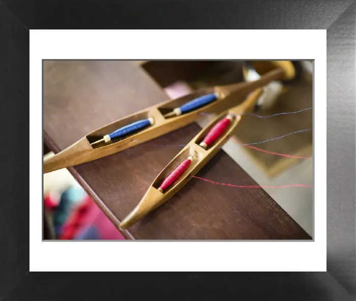 Framed Print : Silk Thread Print at Ock Pop Tok Weaving Centre Framed Print : Silk Thread Print at Ock Pop Tok Weaving Centre