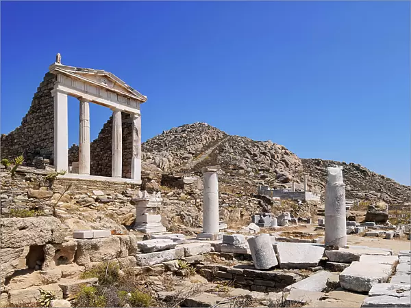 Temple of Isis, Delos Archaeological Site, Delos Island, Cyclades, Greece
