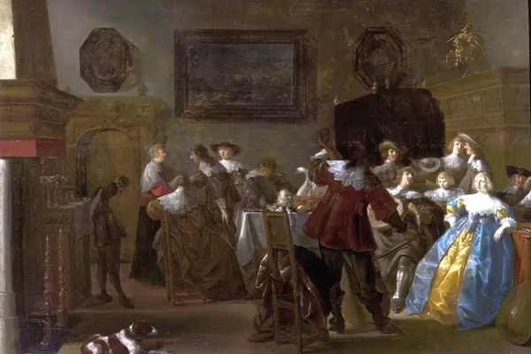 Merry Company (Interior with Cavaliers and Ladies)
