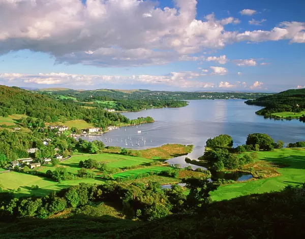 Lake Windermere in the Lake District UK