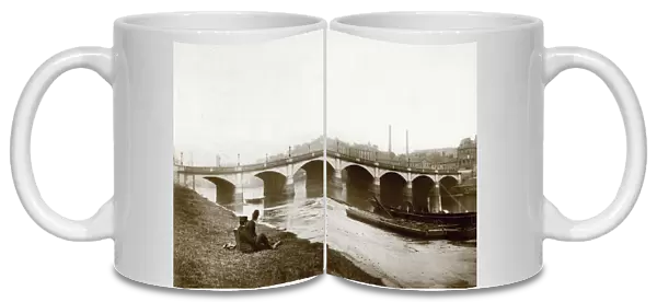 View of the Old Glasgow Bridge, Glasgow. Date: c1880