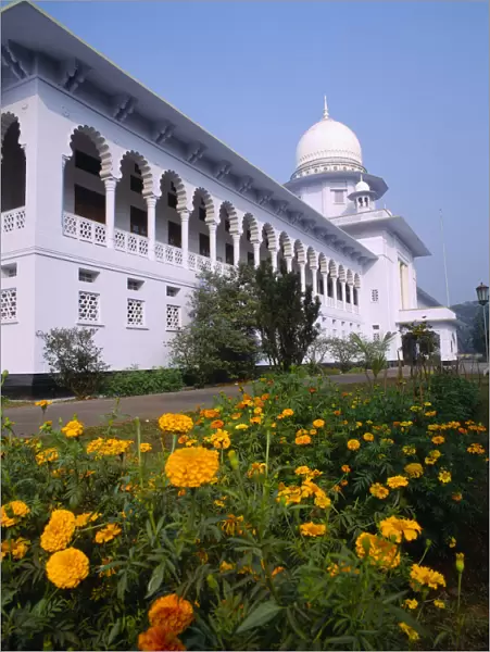 10140735. BANGLADESH Dhaka Supreme Court Building exterior facade with ornate white arches