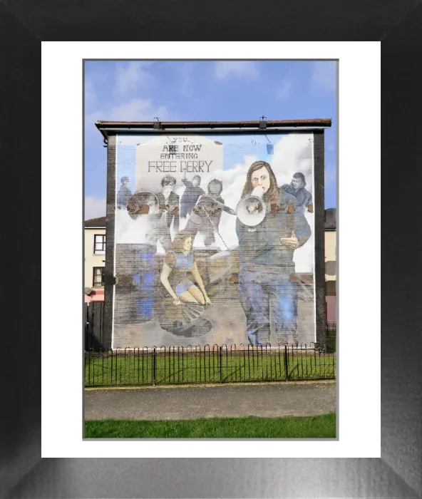 Framed Print : Bernadette Print: A Bogside Mural in Derry, Ireland Framed Print : Bernadette Print: A Bogside Mural in Derry, Ireland