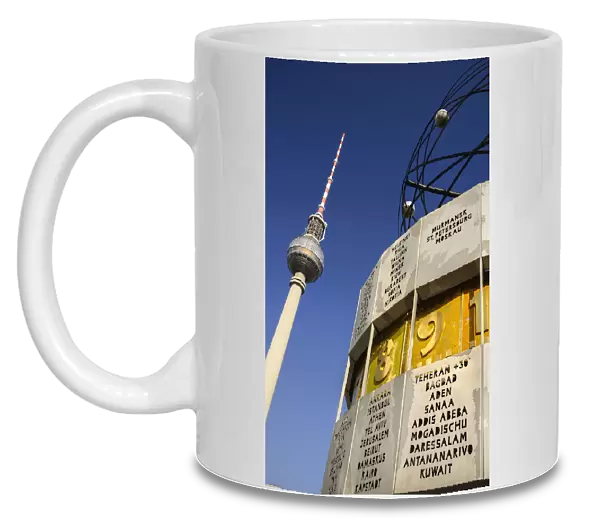 Germany, Berlin, Weltzeituhr also known as the World Clock in Alexanderplatz with the