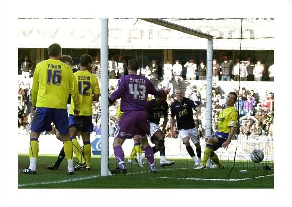 Millwall's Kevin Lisbie Scores the Winning Goal Against Cardiff City in Npower Championship Match at The New Den (19-03-2011)