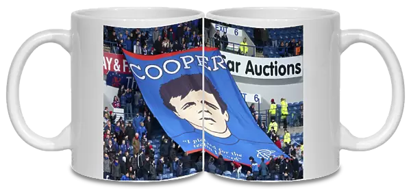Rangers Fans Honour Davie Cooper's Legacy: A Tribute during the Scottish Championship Match vs Cowdenbeath (Scottish Cup Winning Moment) at Ibrox Stadium