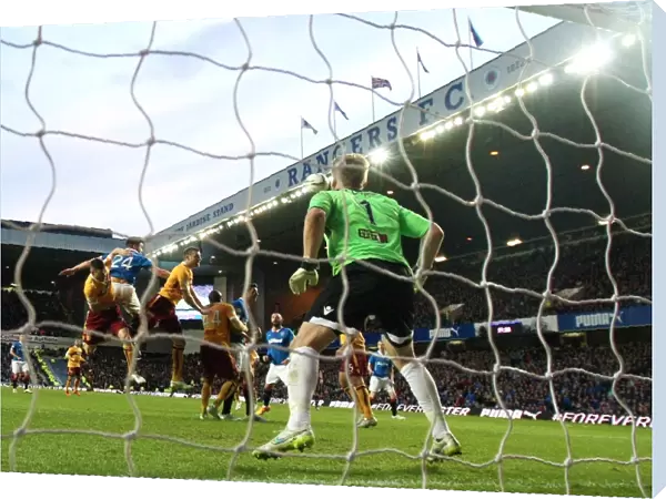 Decisive Moment: Darren McGregor Scores the Goal that Secured Rangers Scottish Premiership Play-Off Victory at Ibrox Stadium