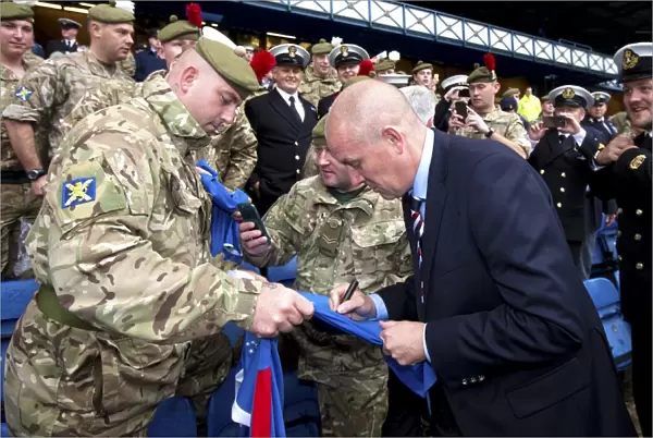 Rangers Manager Mark Warburton Honors Armed Forces at Ibrox Stadium