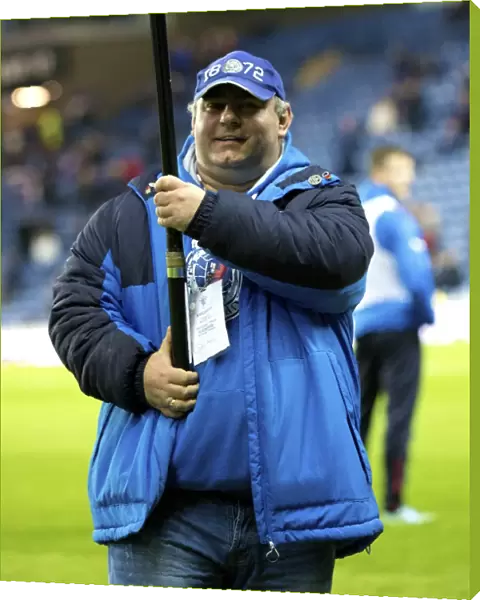Rangers Football Club: Flag Bearers Hoisting the Scottish Cup at Ibrox Stadium (2003)