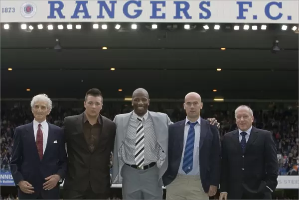 Rangers vs Hearts: Marvin Andrews and Match Sponsors at Ibrox Stadium, 2008 (Rangers 2-0 Hearts)