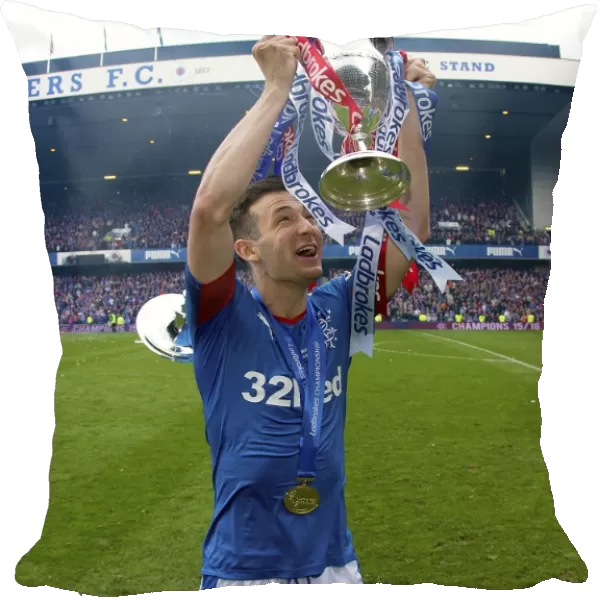 Rangers Football Club: Champions - Jason Holt Triumphantly Lifts the Ladbrokes Trophy at Ibrox Stadium