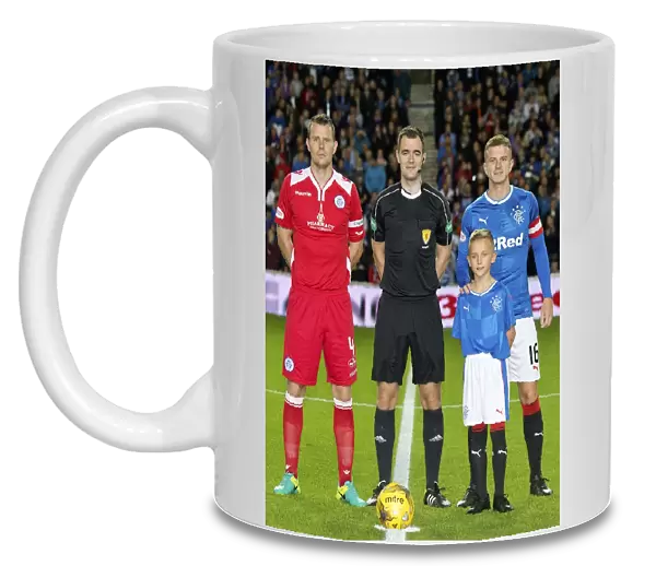 Rangers Football Club: Andy Halliday and Mascots Celebrate Betfred Cup Quarter Final Victory at Ibrox Stadium