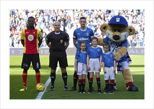 Lee Wallace and Rangers Mascots Celebrate Ladbrokes Premiership Triumph at Ibrox Stadium