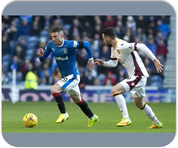 Rangers Michael O'Halloran Charges Forward in Scottish Cup Fourth Round at Ibrox Stadium