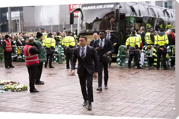 Rangers Players Arrive at Celtic Park: 2003 Scottish Premiership Clash - Scottish Cup Champions Make Their Presence Known