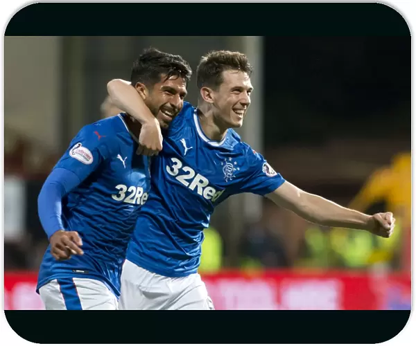 Rangers: Herrera and Jack Celebrate Goal in Betfred Cup Quarterfinal vs. Partick Thistle