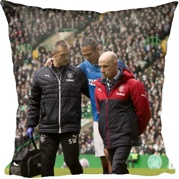Rangers Bruno Alves Suffers Injury in Intense Celtic Clash, Ladbrokes Premiership, Celtic Park