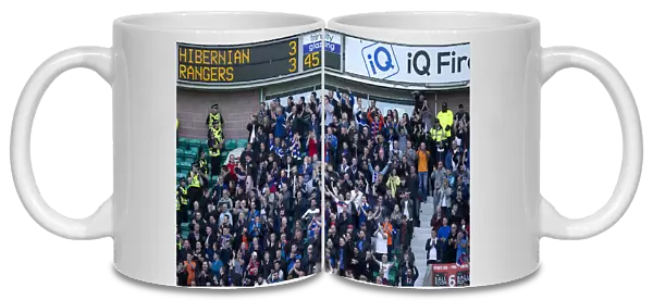 Rangers Fans Euphoria at Half Time: Hibernian vs Rangers, Ladbrokes Premiership, Easter Road