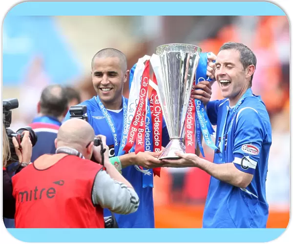 Rangers: Champions 2008-09 - Title Decider: Bougherra and Weir's Triumphant League Victory Celebration at Tannadice Against Dundee United