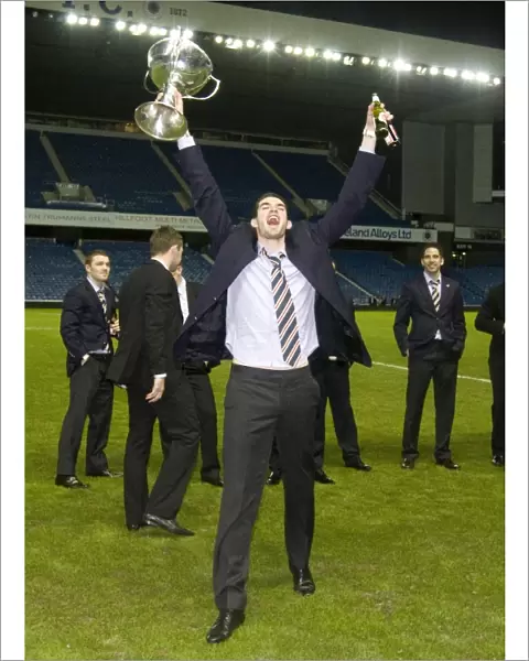 Rangers Football Club: Kyle Lafferty's Triumphant Co-op Cup Victory Celebration at Ibrox (2011)
