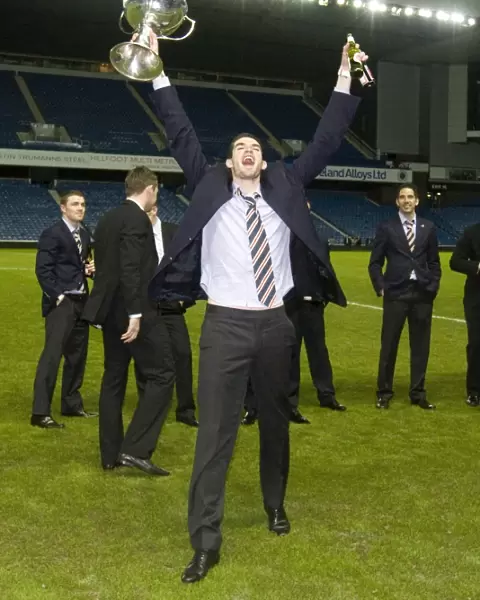 Rangers Football Club: Kyle Lafferty's Triumphant Co-op Cup Victory Celebration at Ibrox (2011)