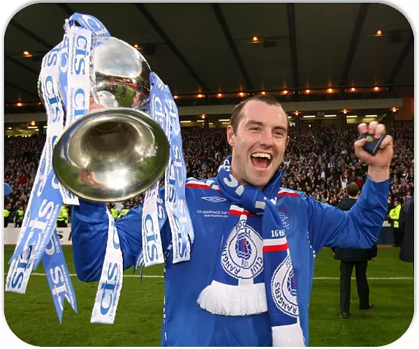 Rangers Football Club: Kris Boyd Celebrates CIS Insurance Cup Victory over Dundee United (2008 League Cup Win)