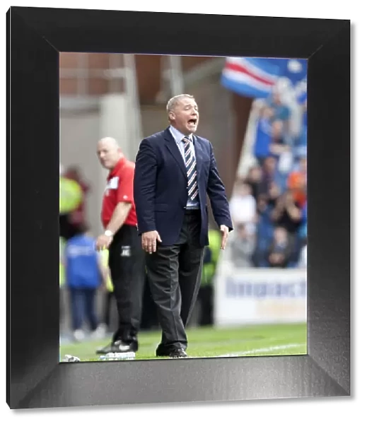 Rangers Ally McCoist and Team Celebrate Fifth Goal Against East Stirlingshire in Thrilling Third Division Victory at Ibrox Stadium