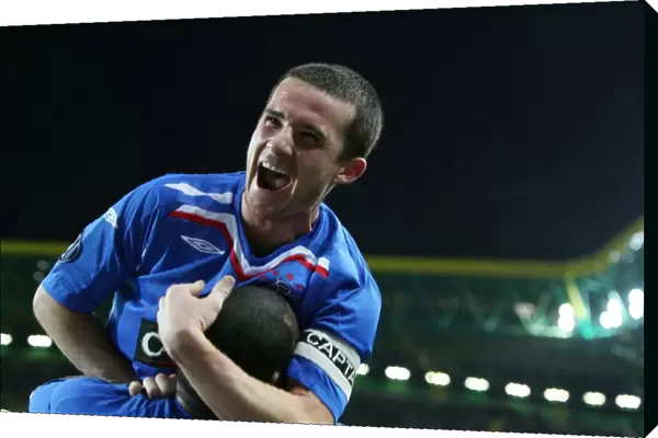 Barry Ferguson and Jean-Claude Darcheville: Rangers Unstoppable Duo Celebrates 2-0 Lead Over Sporting Lisbon