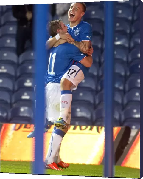 Rangers FC: McKay and Templeton's Goal Celebration in Ramsden's Cup Round Two at Ibrox Stadium (2-0 vs Berwick Rangers)