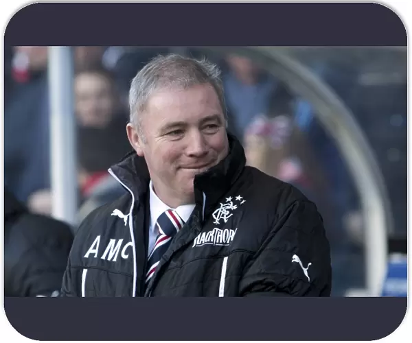 Ally McCoist, Rangers Manager: Pre-Match Moment at Ibrox Stadium with 2003 Scottish Cup Winning Team before East Fife Clash