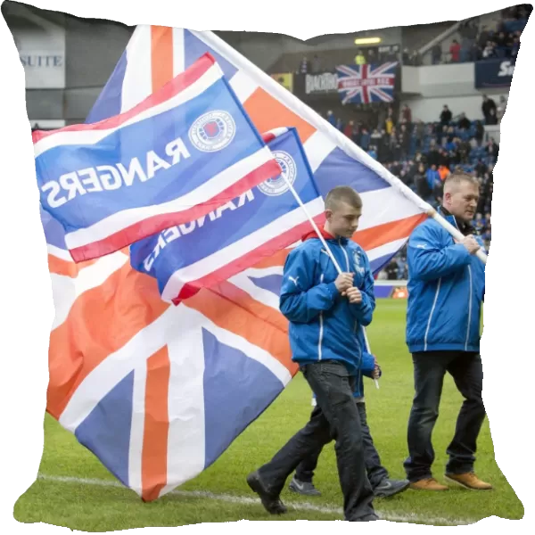 Rangers Football Club: Flag Bearers Honoring the 2003 Scottish Cup Victory Champions
