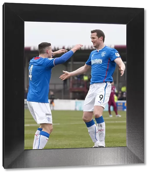 Rangers: Daly and Aird Celebrate Goal in Scottish League One Victory